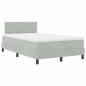 Preview: Boxspringbett mit Matratze Hellgrau 120x200 cm Samt