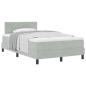 Preview: Boxspringbett mit Matratze Hellgrau 120x200 cm Samt