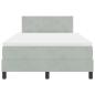 Preview: Boxspringbett mit Matratze Hellgrau 120x200 cm Samt