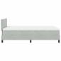 Preview: Boxspringbett mit Matratze Hellgrau 120x200 cm Samt