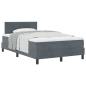 Preview: Boxspringbett mit Matratze Dunkelgrau 120x200 cm Samt