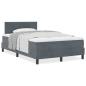 Preview: Boxspringbett mit Matratze Dunkelgrau 120x200 cm Samt