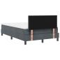 Preview: Boxspringbett mit Matratze Dunkelgrau 120x200 cm Samt