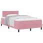 Preview: Boxspringbett mit Matratze Rosa 120x200 cm Samt