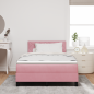 Preview: Boxspringbett mit Matratze Rosa 120x200 cm Samt
