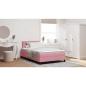 Preview: Boxspringbett mit Matratze Rosa 120x200 cm Samt