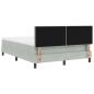 Preview: Boxspringbett mit Kopfteil Hellgrau 140 x 190 cm Samt