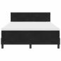 Preview: Boxspringbett mit Matratze in Schwarz, 140x190 cm Samt