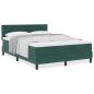 Preview: Boxspringbett mit Matratze Dunkelgrün 140x190 cm Velvet