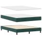 Preview: Boxspringbett mit Matratze Dunkelgrün 140x190 cm Velvet