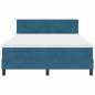 Preview: Boxspringbett mit Matratze Dunkelblau 140x190 cm Samt