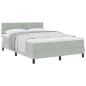Preview: Boxspringbett mit Matratze Hellgrau 140x200 cm Samt