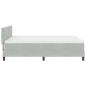 Preview: Boxspringbett mit Matratze Hellgrau 140x200 cm Samt