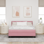 Preview: Boxspringbett mit Matratze Rosa 160x200 cm Samt