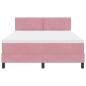 Preview: Boxspringbett mit Matratze Rosa 160x200 cm Samt