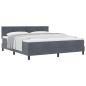 Preview: Boxspringbett mit Matratze Dunkelgrau Super King Velvet