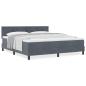Preview: Boxspringbett mit Matratze Dunkelgrau Super King Velvet