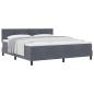 Preview: Boxspringbett mit Matratze Dunkelgrau Super King Velvet