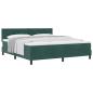 Preview: Boxspringbett mit Matratze Dunkelgrün Super King Samt