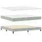 Preview: Boxspringbett mit Matratze Hellgrau 200x200 cm Samt