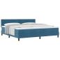Preview: Boxspringbett mit Matratze Dunkelblau 200x200 cm Samt