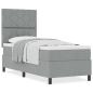 Preview: Boxspringbett mit Matratze Hellgrau 80x200 cm Stoff