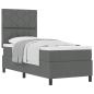 Preview: Boxspringbett mit Matratze Dunkelgrau 80x200 cm Stoff