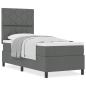 Preview: Boxspringbett mit Matratze Dunkelgrau 80x200 cm Stoff