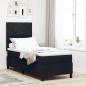 Preview: Boxspringbett mit Matratze Schwarz 80x200 cm Stoff