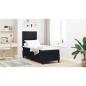 Preview: Boxspringbett mit Matratze Schwarz 80x200 cm Stoff