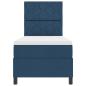 Preview: Boxspringbett mit Matratze in Blau 80x200 cm aus Stoff