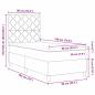 Preview: Boxspringbett mit Matratze Dunkelgrau Einzelstoff