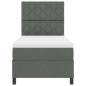 Preview: Boxspringbett mit Matratze Dunkelgrau 90x200 cm Stoff
