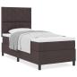 Preview: Boxspringbett mit Matratze Dunkelbraun 90x200 cm Stoff