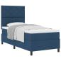 Preview: Boxspringbett mit Matratze Blau 90x200 cm Stoff