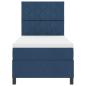 Preview: Boxspringbett mit Matratze Blau 90x200 cm Stoff