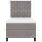 Preview: Boxspringbett mit Matratze Taupe 100x200 cm Stoff.