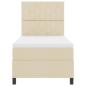 Preview: ARDEBO.de - Boxspringbett mit Matratze Creme 100x200 cm Stoff