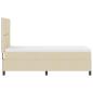 Preview: Boxspringbett mit Matratze Creme 100x200 cm Stoff