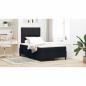 Preview: Boxspringbett mit Matratze Schwarz Kleines Doppelbett Stoff