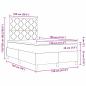 Preview: Boxspringbett mit Matratze Taupe Kleines Doppelbett Stoff
