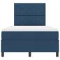 Preview: Boxspringbett mit Matratze Blau Kleindoppelstoff
