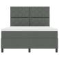 Preview: Boxspringbett mit Matratze Dunkelgrau 140x200 cm Stoff