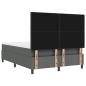 Preview: Boxspringbett mit Matratze Dunkelgrau 140x200 cm Stoff