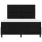 Preview: Boxspringbett mit Matratze Schwarz 140x200 cm Stoff