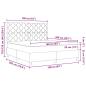 Preview: Boxspringbett mit Matratze Hellgrau 160x200 cm Stoff