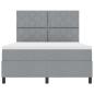 Preview: Boxspringbett mit Matratze Hellgrau 160x200 cm Stoff