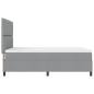 Preview: Boxspringbett mit Matratze Hellgrau 160x200 cm Stoff