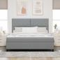 Preview: Boxspringbett mit Matratze Hellgrau Super King Stoff