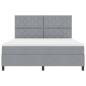 Preview: Boxspringbett mit Matratze Hellgrau Super King Stoff